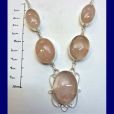 necklace.. rose quartz-